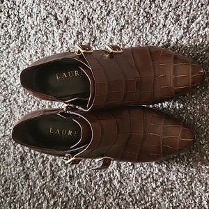 Women's Ralph Lauren Leather High Heel Bootie, Size 7